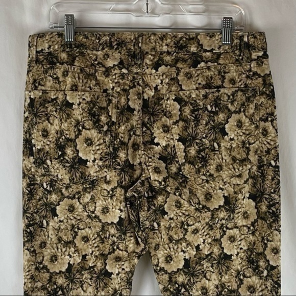 Madewell Lightweight Corduroy Brown & Cream Floral Jean Pants NWOT - Picture 5 of 12